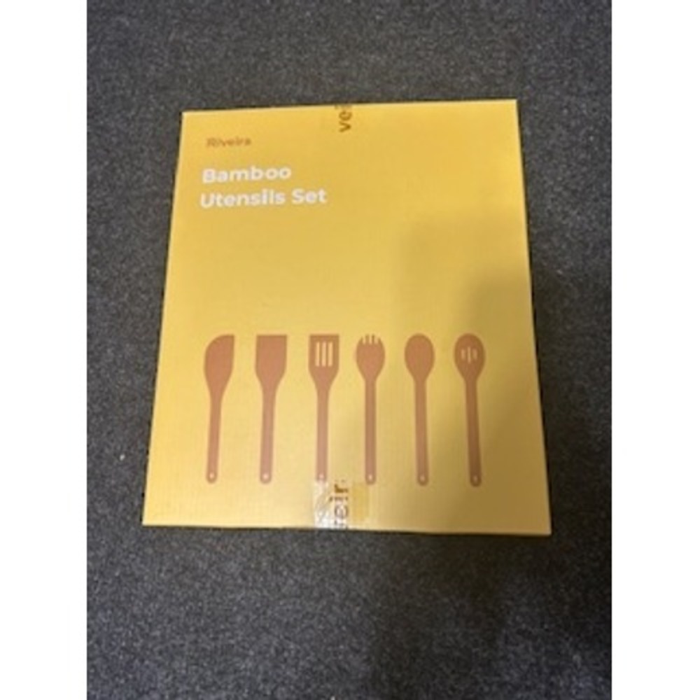 Riviera Bamboo Utensils Set Halloween Witch Bat Spooky Kitchen Cooking Serving - Picture 2 of 8